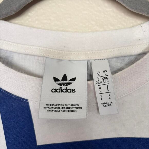 Adidas Men's White and Blue T-shirt - Picture 2 of 6